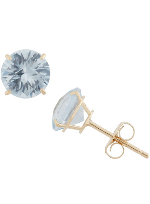 Gioelli 10k Yellow Gold 1 3-4ct TGW 6-mm Round Birthstone Stud Earrings